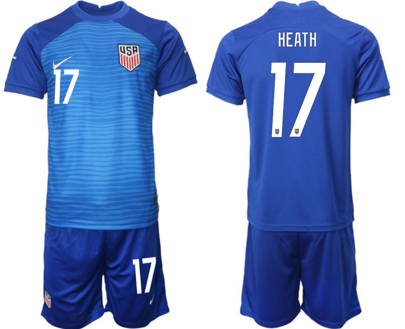 Men 2022 World Cup National Team United States away blue 17 Soccer Jersey